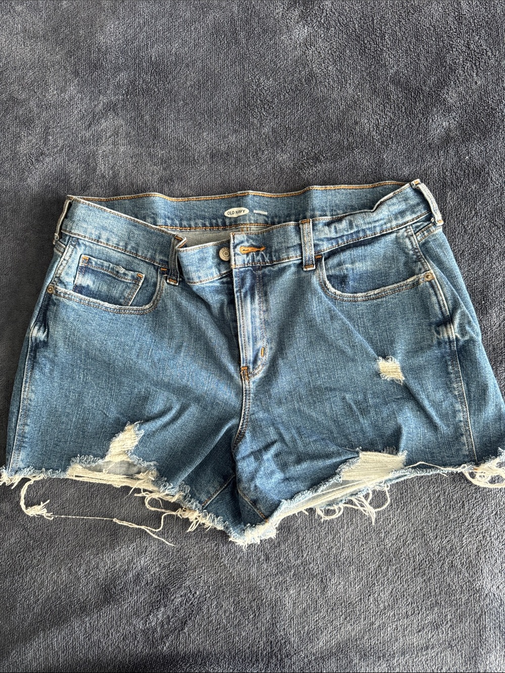Old Navy Distressed Light Blue Denim Jean Shorts